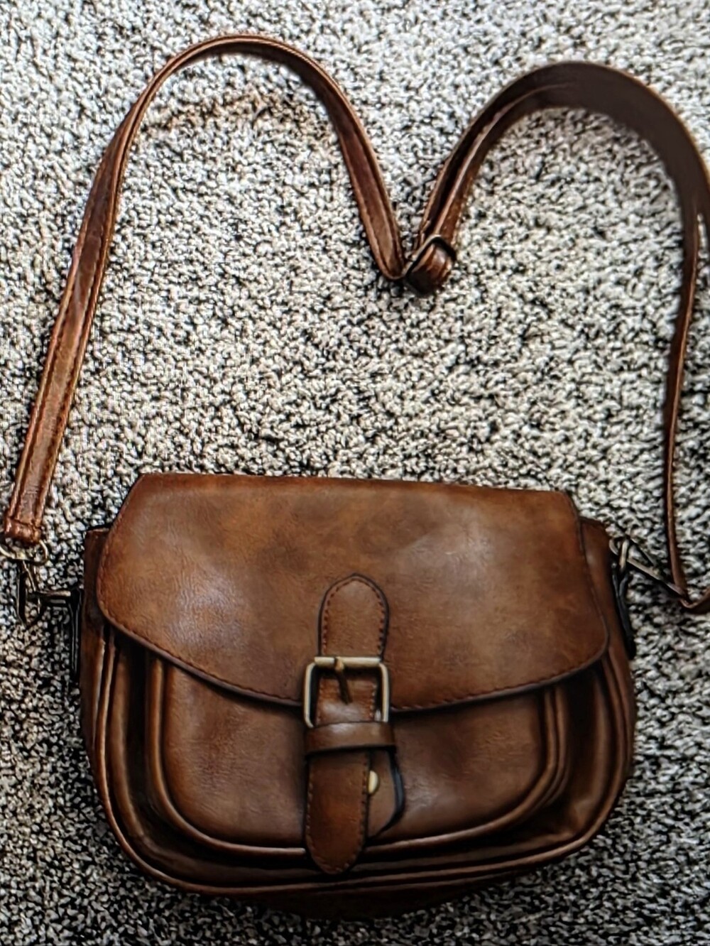Crossbody Bag/Satchel/Saddle Bag - Brown